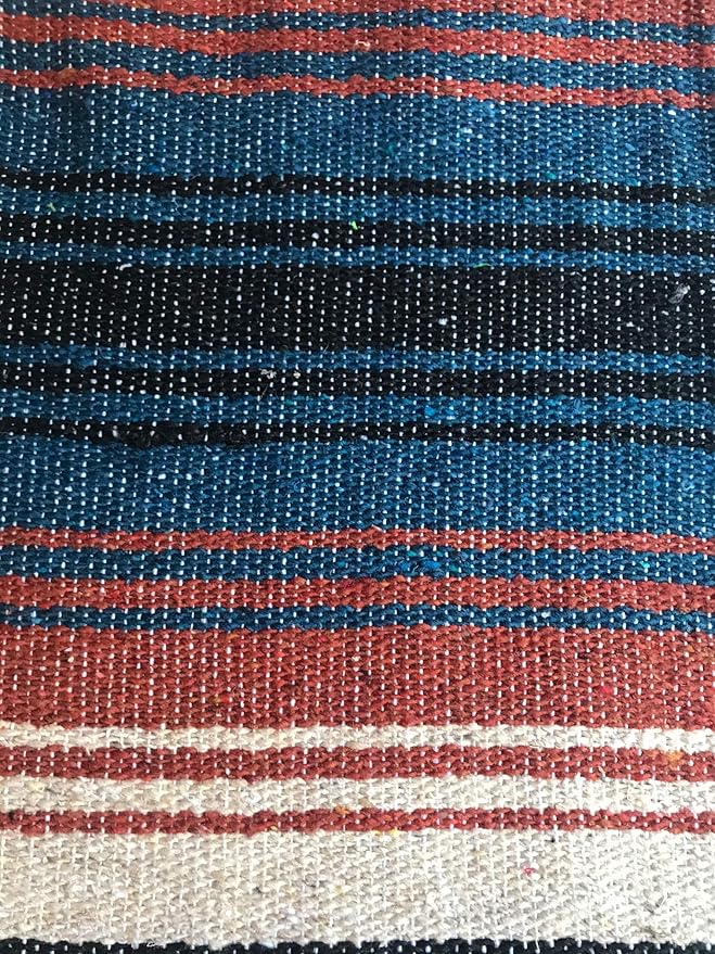 Baja Authentic Mexican Falsa Blanket Perfect for YogaBeach CampingPicnic Car seat Cover Home Throw Decor(Rustic Red)