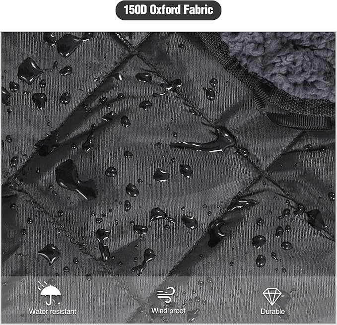 REDCAMP Waterproof Stadium Blanket with Sherpa Lining Cold Weather Car Blanket Windproof for Outdoor Camping Machine Washable (50x 59)
