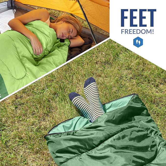 VENTURE 4TH Backpacking Sleeping Bag – XXL Double and Single Sizes - Lightweight Warm &amp Cold Weather Sleeping Bags for Adults Kids &amp Couples – Ideal for Hiking Camping &amp Outdoor Adventu