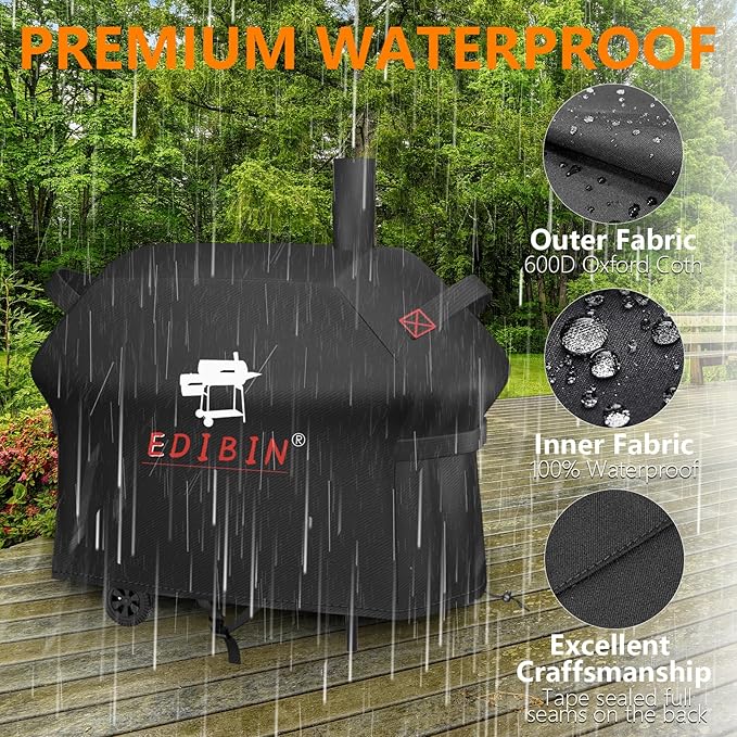 Grill Cover for Royal Gourmet CC1830W 30 Inch Charcoal Grill Smoker Griddle Cover for Royal Gourmet CC1830S 30/CC1830SC Outdoor Gas GriddleWater-Resistant BBQ Cover
