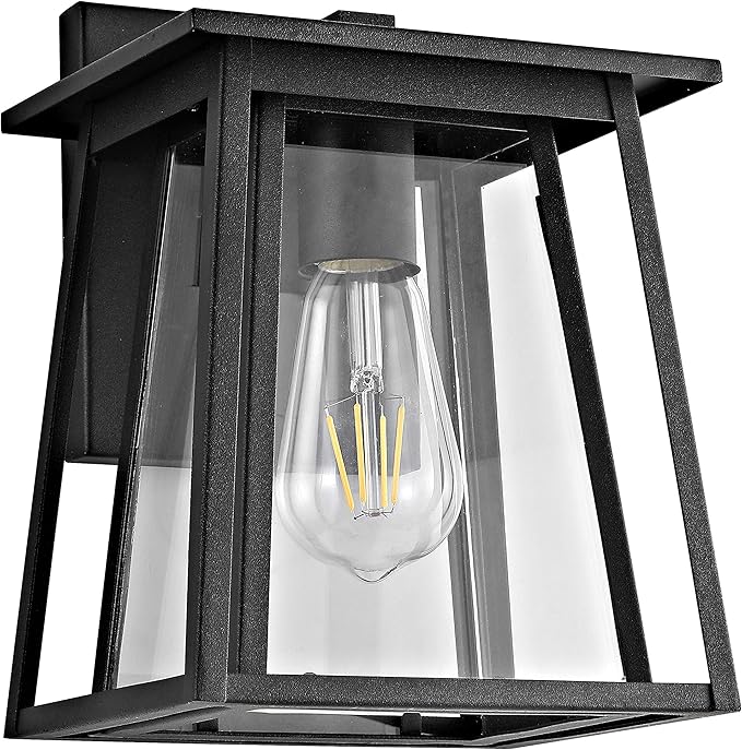 Safavieh Lighting Stern Black Outdoor Wall Lantern (LED Bulb Included)