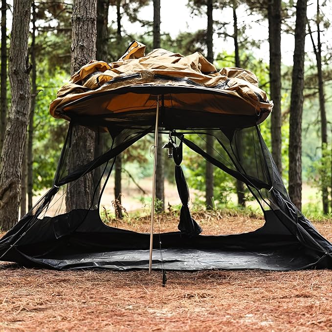 1 Person Mesh Inner with 3000mm Bath Floor for Bell-Shaped Hot Tent – Camping Hiking Hunting Fishing Waterproof Windproof Lightweight