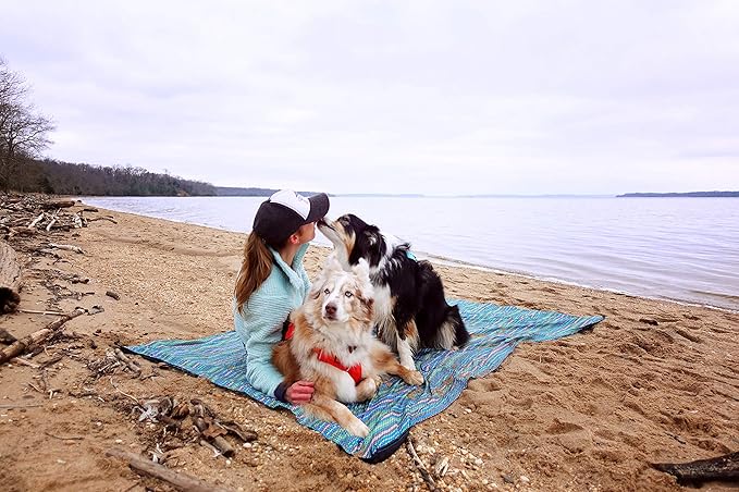 GRAND TRUNK Adventure Sheet Outdoor Blanket | Sand-Proof Water-Resistant Beach &amp Picnic Blanket for Camping &amp Travel | Lightweight Compact 7' x 7' | Cabo