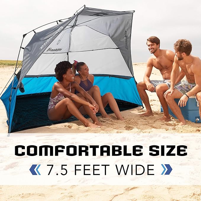 Franklin Sports Sideline Sunblocker Shelter - Easy Set Up - Portable and UPF 50+ Protected Design - Great for Beach and Sports Games