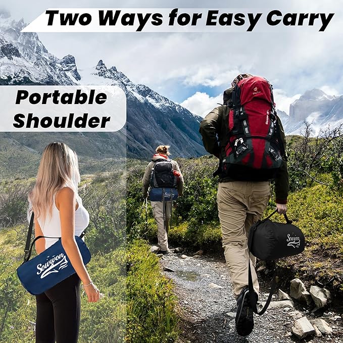 Waterproof Outdoor Blanket 82”X 55” Packable Stadium Blankets for Camping with Sherpa Fleece Lining Large Windproof Emergency Throw for Garss Picnic Hiking Road Trip Machine Washable Black 300GSM