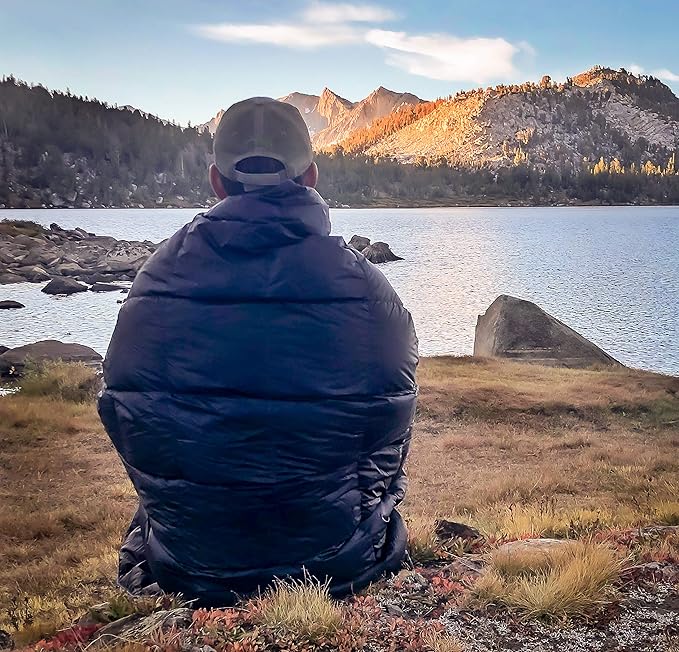 Get Out Gear Down Camping Blanket - Puffy Packable Lightweight and Warm | Ideal for Outdoors Travel Stadium Festivals Beach Hammock | 650 Fill Power Water-Resistant Backpacking Quilt
