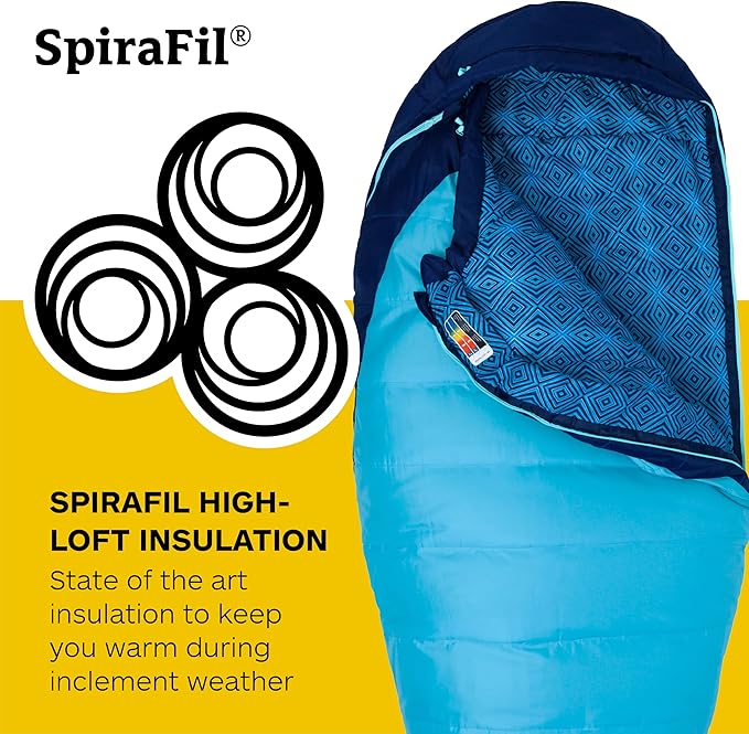 Marmot Women’s Trestles 15° Sleeping Bag | Insulated Water-Resistant Left-Zip French Blue/Harbor Blue Long