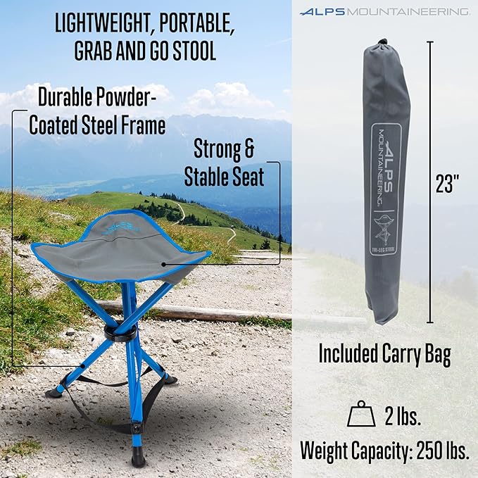 ALPS Mountaineering Tri-Leg Stool - Gray/Ocean New