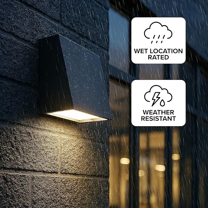 TRANS GLOBE Lighting I Celestia 5 Inch LED 3000K Outdoor Wall Light | Bronze Finish with Frosted Glass I 1288 Lumens | Dark Sky Outdoor Down Light | Modern Contemporary Fixture I LED-51560 BZ