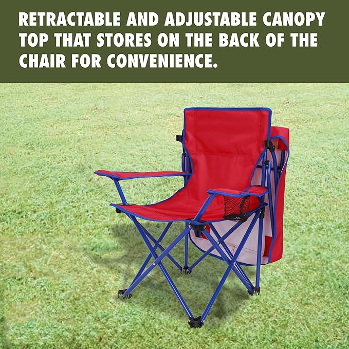Canopy Chair with Safety Lock (125 lb. Capacity) Red/Blue