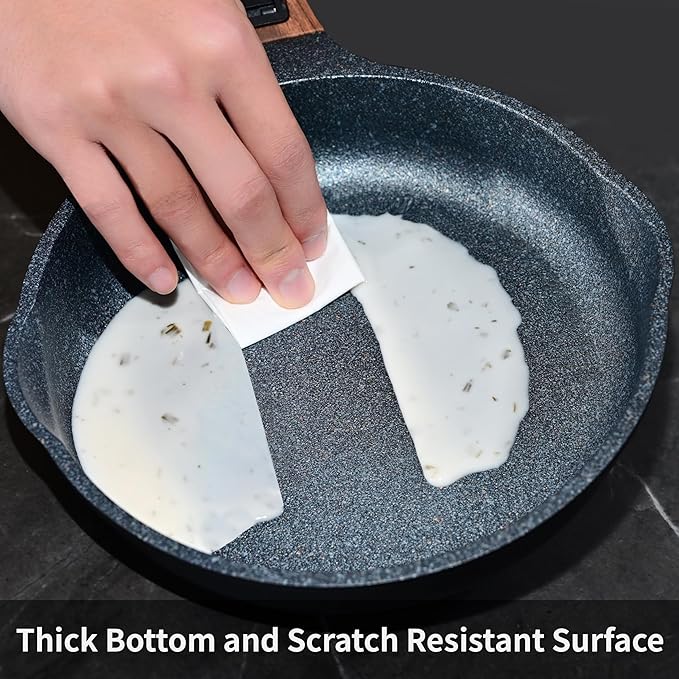 8 Inch and 12.5 Inch Smart Nonstick Frying Pan Set with Removable HandlesCast Aluminum and Anti-Scratch Sauté PansCompatible with All StovetopsDishwasher and Oven Safe