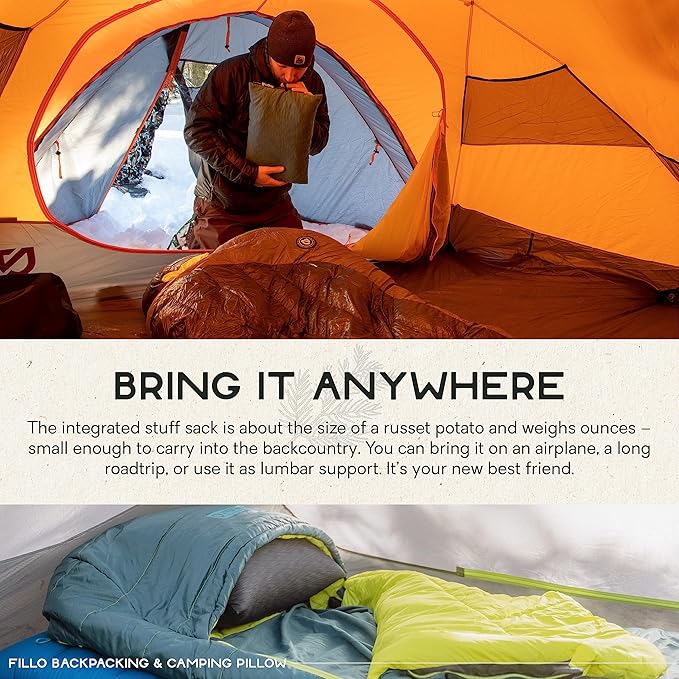 Nemo Equipment Fillo Backpacking &amp Camping Pillow - One Size - Abyss