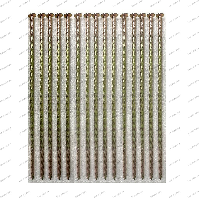 14-inch Metal Steel Nails Super Long Galvanized Artificial Grass Nails Heavy Duty Rust Proof Outdoor Lawn Users Outside Garden Tent Anchor Reinforcement Landscape Thread Safe and Strong (40PCS)