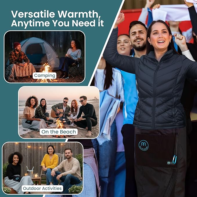Mozy Wearable &amp Weatherproof Outdoor Blanket – Lower-Body Thermal Wrap for Superior Warmth