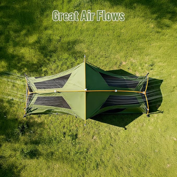 Night Cat 1-Person Camping Tent: Lightweight Waterproof Hiking Tent for Adult Cot Not Included