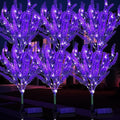 6 Pack Lavender Solar Garden Lights – Outdoor Waterproof Solar Flowers with LED Solar Powered Garden Décor for Pathway Yard Patio Lawn Halloween &amp Seasonal Decoratio