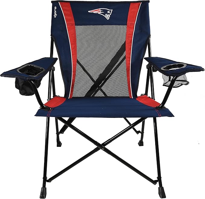 Kijaro Dual Lock Pro NFL Sports Fan Folding Chair 26 L x 35.5 W x 37 H New England Patriots