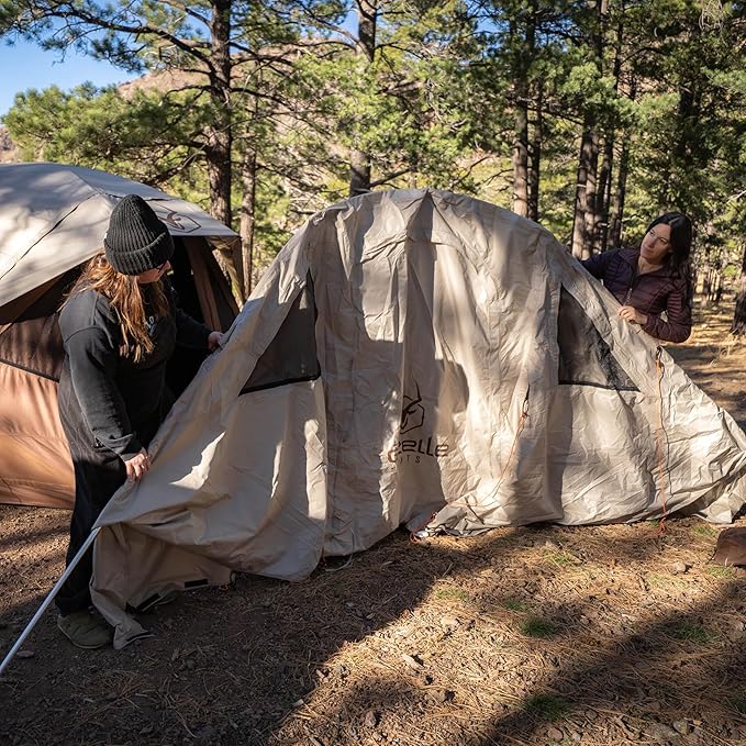 Gazelle Backcountry™ T5 Vestibule – 43 sq. ft. Enclosed Extension Room for Basecamp 660 Shelter Ripstop Polyester Construction Zippered Panels Includes All Terrain Stakes GBACA03
