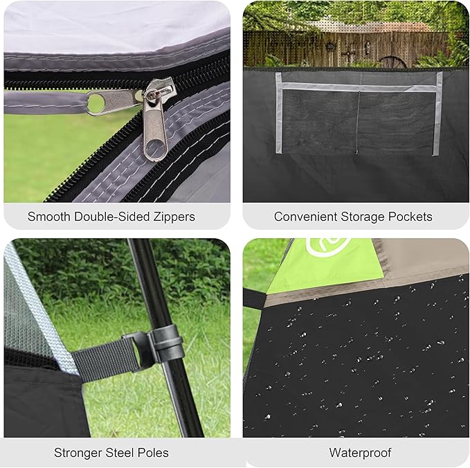 Tents for Camping 4 Person Tent Waterproof Windproof Double Layer Camping Tent Easy Setup Dome Tent with Large Mesh Windows &amp Wider Door for Outdoor Camping &amp Hiking