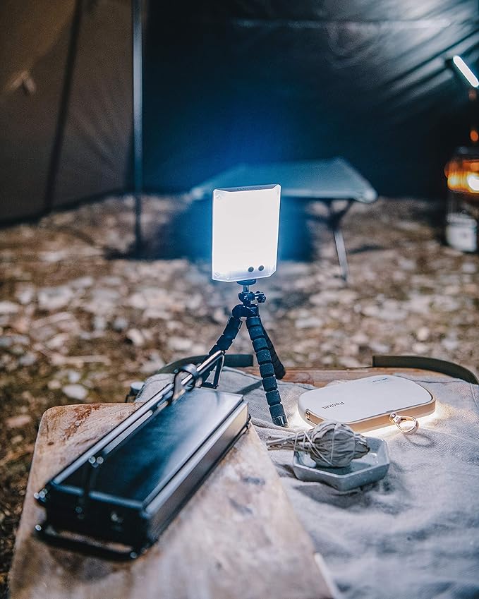 CLAYMORE 3Face Mini (Moss Green) - Lightweight and Portable LED Area Light for Outdoors Camping Tent Emergency and Industrial Use. Rechargeable Lantern with USB-C Up to 60 Hours Battery Life.