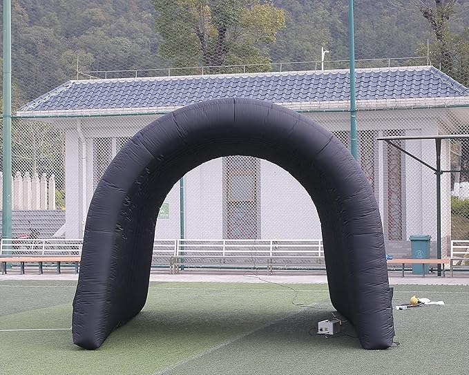 SAYOK 16.8ft Inflatable Tunnel Entrance Sports Inflatable Tunnel Sport Tunnel Entrance Inflatable Football Tunnel Tent with Blower for Event Exhibition Promotion(Black 16.8ft x 10ft x 9.24ft)