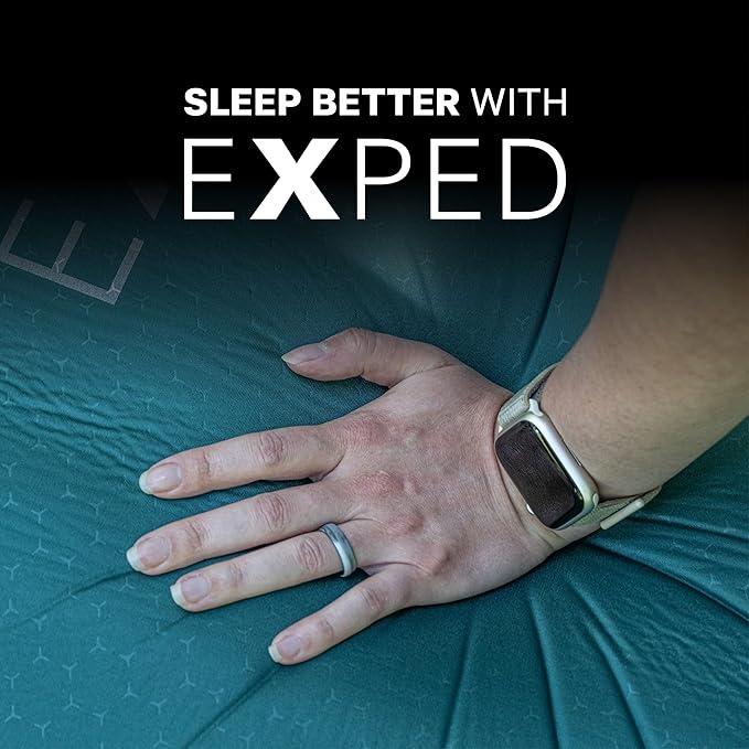 Exped MegaMat Long X-Wide - Self Inflating Soft Car Sleeping Mat 4” Foam Pad Pump Included