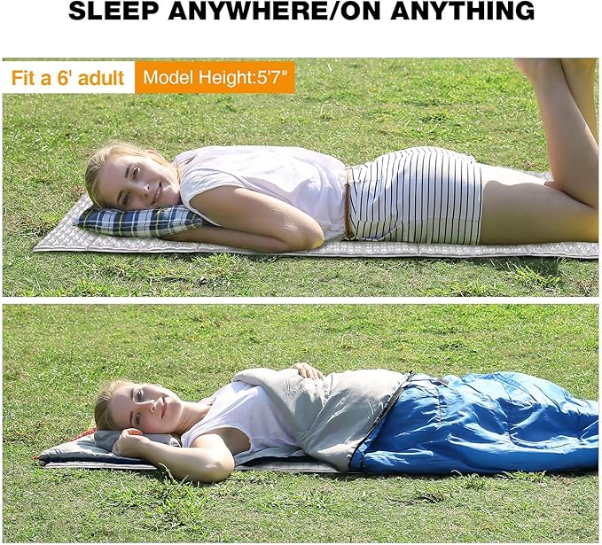 REDCAMP Foldable Foam Camping Pads for Sleeping Waterproof Closed Cell Foam Camping Sleeping Pad - Ultra-Lightweight for Hiking &amp Backpacking R-2.1 Insulated Royal Blue/Grey/Green/Brown/Khaki