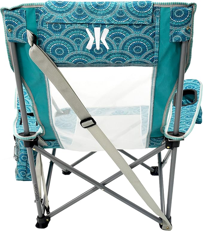 Kijaro Beach Sling Chair with Cooler Pocket - Various Fun Colors &amp Patterns - Perfect Beach Folding Chair and Camping Chair - Includes a Detachable Pillow