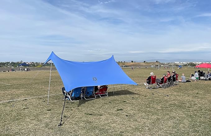 Neso Sidelines Grande Sports Tent - Lightweight and Portable Sun Shelter and Shade Tent for Outdoor Activities - Patented Reinforced Corners - UPF 50+ Sun Protection - 7ft Tall 11 x 4.5 ft