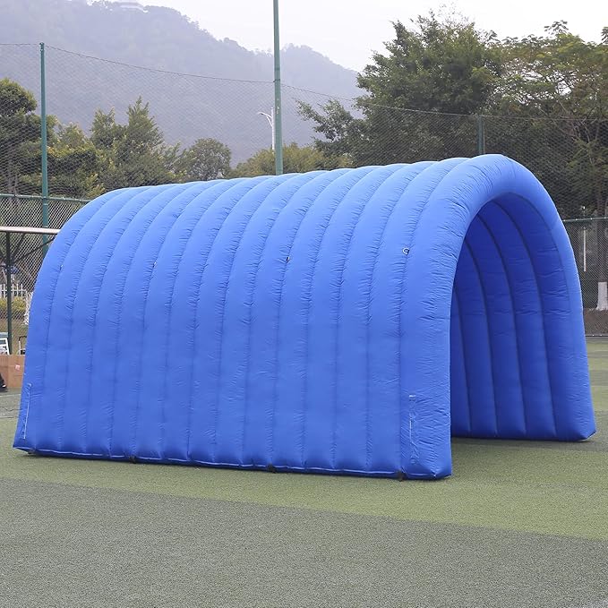 SAYOK 16.7FT Inflatable Tunnel Sport Tunnel Entrance Inflatable Football Tunnel Tent with Blower for Event Exhibition Promotion(Blue 16.7ft x 9.84ft x 9.19ft)