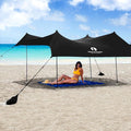 Red Suricata Family Beach Tent &amp Canopy UPF50 Sun Shade 4 Aluminum Poles Sand Shovel Large Portable Sun Shelter (Large Black)
