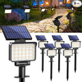 Solar Spot Lights Outdoor Waterproof for Flag Tree House Garden Yard Landscape Spotlights for Accent Uplighting Halloween Christmas Decorations-6 Pack