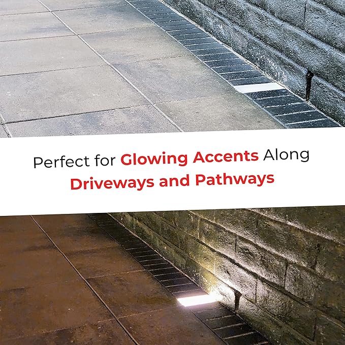 LUMENGY Paver Light 4x8 Inch (3.93x7.87) 2700K Warm White Glare-Free Brick Lighting for Driveways Walkways Pool Decks and Patios 12V Hardwired IP67 Waterproof Drive-Over Rated