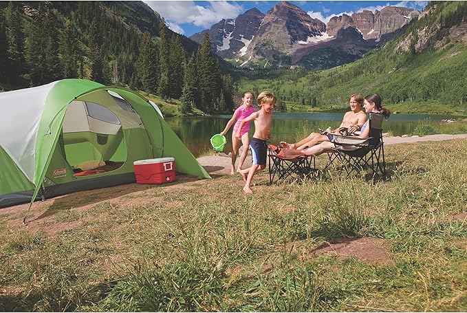 Coleman Montana Camping Tent 6/8 Person Family Tent with Included Rainfly Carry Bag and Spacious Interior Fits Multiple Queen Airbeds and Sets Up in 15 Minutes
