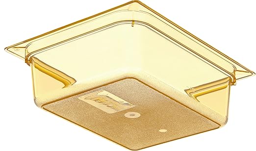 Carlisle FoodService Products 10421B13 StorPlus High Heat Food Pan 4 Deep Half Size Amber