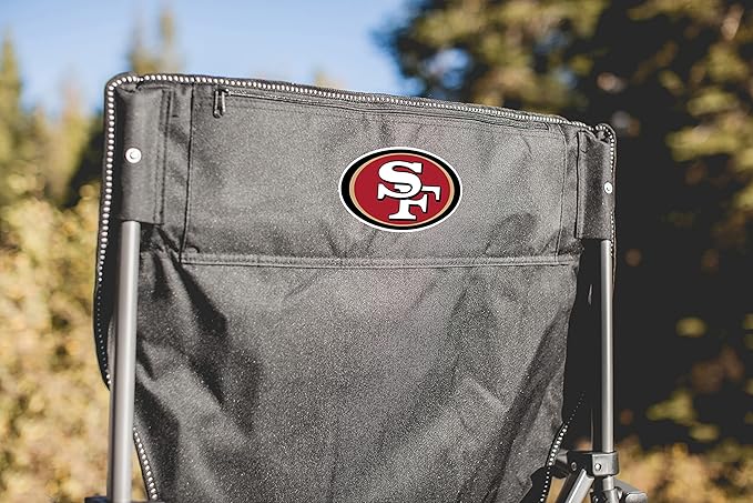 Picnic TIME NFL Unisex-Adult NFL Outlander Folding Camping Chair with Cooler Heavy Duty Beach Chair