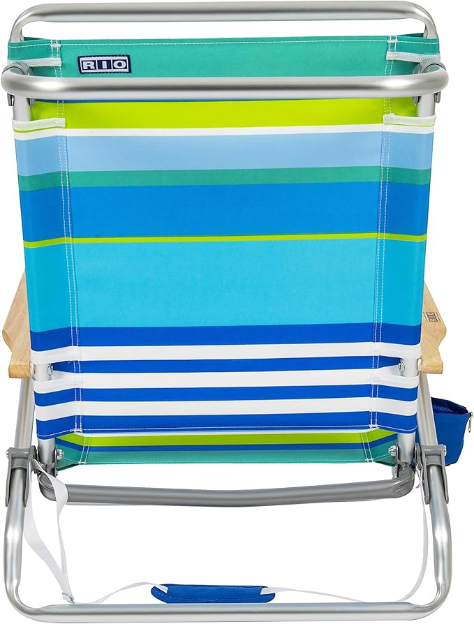 Rio Beach Classic 5-Position Lay-Flat Folding Beach Chair