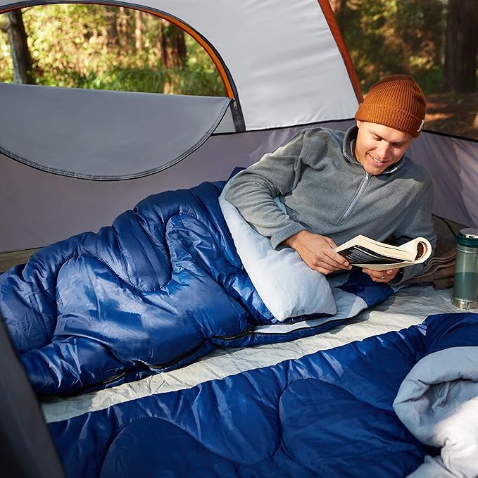 Amazon Basics Camping Tent 3-Season Dome Design with Rainfly
