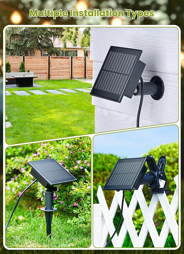 Brightown Solar String Lights Outdoor Waterproof with Remote Cable Ties and Hooks 38FT Patio Lights with 15 LED Shatterproof Bulbs 3 Light Modes Dimmable Hanging Lights for Backyard Party Decor
