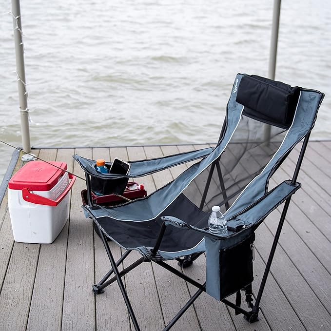 Kijaro Elite Folding Portable Sling Camping Chair - Outdoor Chair - Perfect for Chilling at Outdoor Activities Sports Games &amp Family Events