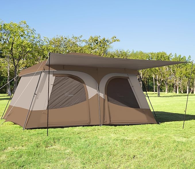 Vidalido Tents8-10 Person Camping Tent with Extended Vestibule2 Room Weather Resistant Family TentsEasy Install Waterproof Outdoor Tent for Camping Hiking