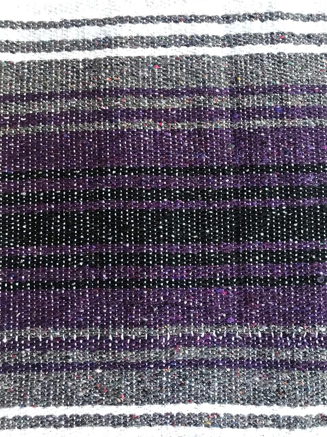 Authentic Mexican Falsa Blanket Perfect for YogaBeach CampingPicnic Car seat Cover Home Throw Decor(Purple)