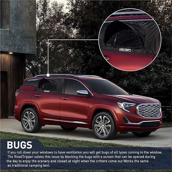 SUV Tent Car Camping Tent Tent Works as Vent Bug Guard and Sun Screen Canopy - Great Car Camping Accessory