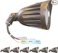 NUWATT 25W Bullet Spot Lights Outdoor LED Landscape Light 3500 LM Bright Outdoor Lighting for Yard 30K/40K/50K Selectable 1/2 Knuckle Mount 120-277V Waterproof Flag Pole Lights (6-Pack)
