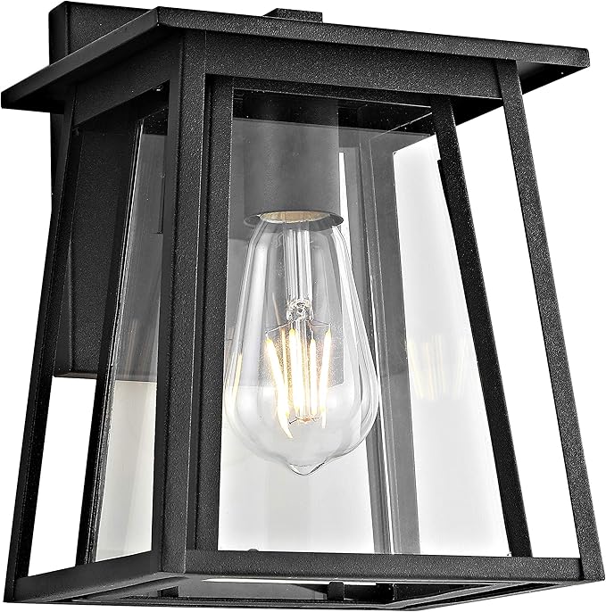 Safavieh Lighting Stern Black Outdoor Wall Lantern (LED Bulb Included)
