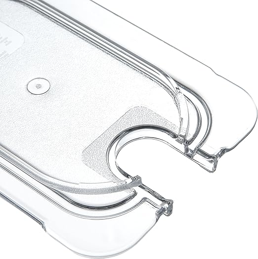 Carlisle FoodService Products 10337U07 StorPlus Ninth Size Polycarbonate Universal Flat Surface Notched Food Pan Lid Clear (Pack of 6)