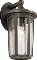 Kichler 49894OZ Transitional One Light Outdoor Wall Mount from Fairfield Collection in Bronze/Dark Finish