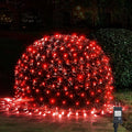 WBao Christmas Lights 200LED 8.4ft x 5.2ft Net Lights Outdoor Mesh Light with 8 Modes Timer UL Certified End to End Connectable Waterproof for Lawn Bushes Outdoor Christmas Decorations Red
