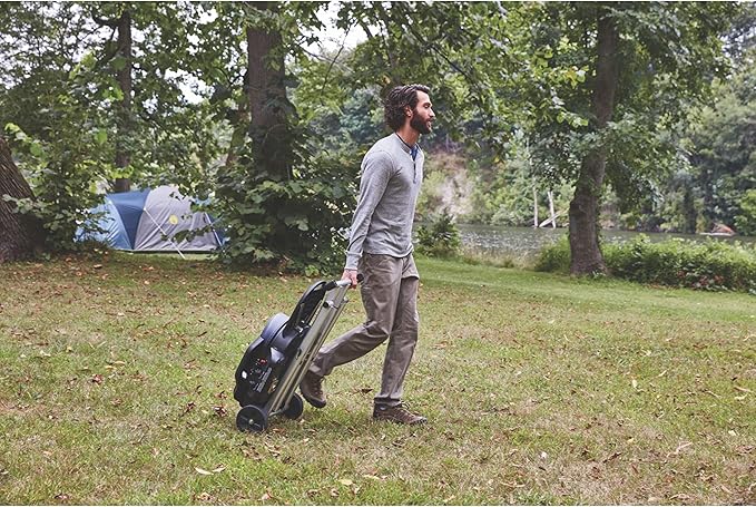Coleman RoadTrip 225 Portable Propane Grill 2-Burner Gas Grill with Matchless Ignition &amp Adjustable Temperature Control 11000 BTUs of Power for Grilling Tailgating Camping BBQ &amp More