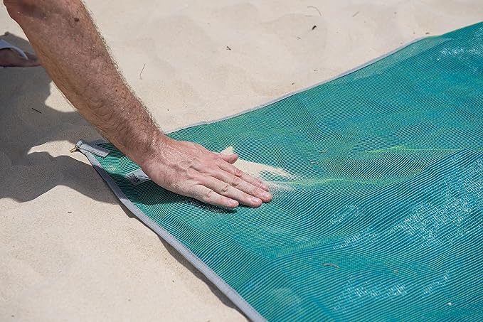 CGEAR Original Sand-Free Outdoor Rug Camping Mat - Water-Resistant &amp Anti-Fade Material - Military-Grade - Reversible Design - Area Rug for Beach RV &amp Picnics - Travel Bag